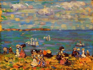 St. Malo also known as Sketch, St. Malo by Maurice Brazil Prendergast - Oil Painting Reproduction
