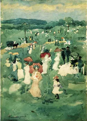 Strolling in the Park also known as In the Park by Maurice Brazil Prendergast Oil Painting