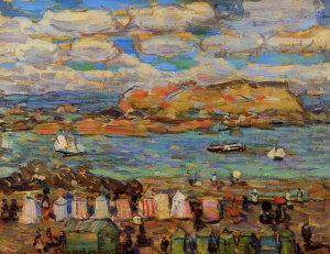 Study, St. Malo. No 11 by Maurice Brazil Prendergast Oil Painting