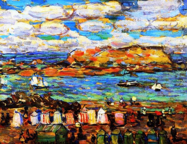 Main Product Photo of Study, St. Malo. No 11 Painting by Maurice Brazil Prendergast