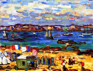 Study, St. Malo, No. 12 by Maurice Brazil Prendergast Oil Painting