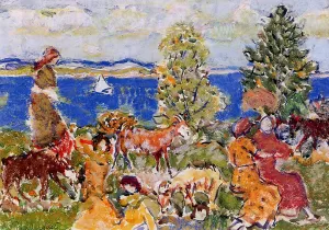 Summer Afternoon by Maurice Brazil Prendergast - Oil Painting Reproduction