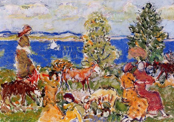 Main Product Photo of Summer Afternoon Painting by Maurice Brazil Prendergast