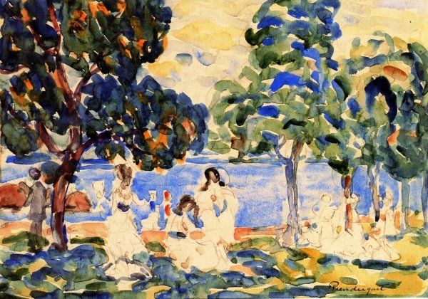 Summer Day II by Maurice Brazil Prendergast - Hand-Painted Oil Painting Reproduction