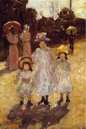 Sunday Morning, Paris by Maurice Brazil Prendergast Oil Painting