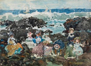 Surf, Cohasset Oil painting by Maurice Prendergast