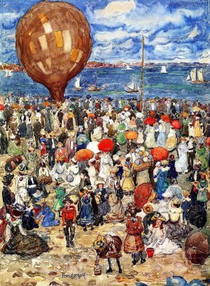 The Balloon by Maurice Brazil Prendergast Oil Painting