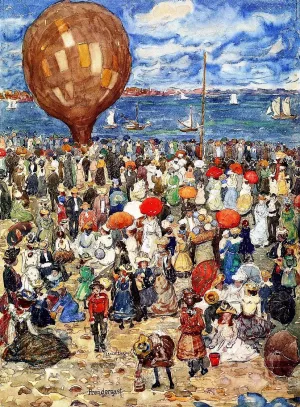 The Balloon by Maurice Brazil Prendergast - Oil Painting Reproduction
