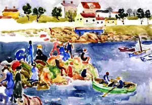 The Cove 3 by Maurice Brazil Prendergast Oil Painting