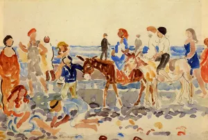 The Donkey Driver Oil painting by Maurice Brazil Prendergast