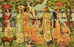 The Idlers Oil painting by Maurice Brazil Prendergast