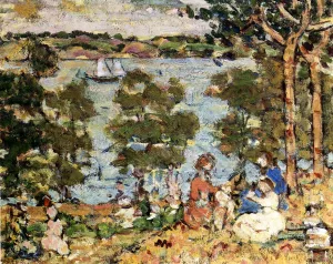 The Inlet by Maurice Brazil Prendergast - Oil Painting Reproduction