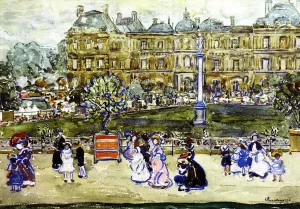 The Louvre by Maurice Brazil Prendergast Oil Painting