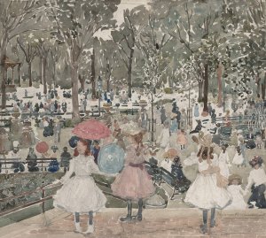 The Mall, Central Park by Maurice Prendergast Oil Painting