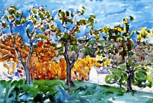 The Orchard by Maurice Brazil Prendergast Oil Painting