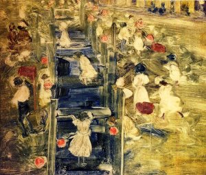 The Race by Maurice Brazil Prendergast Oil Painting