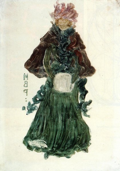 The Red Cape by Maurice Brazil Prendergast - Hand-Painted Oil Painting Reproduction