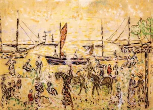 The Shore Oil painting by Maurice Brazil Prendergast