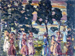 The Sunday Scene by Maurice Brazil Prendergast - Oil Painting Reproduction