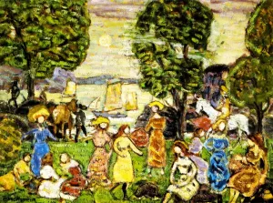 Twilight by Maurice Brazil Prendergast Oil Painting
