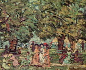 Under the Trees by Maurice Brazil Prendergast Oil Painting