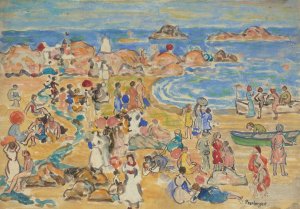View Along New England Coast Oil painting by Maurice Prendergast