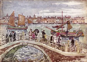 View of Venice also known as Giudecca from the Zattere by Maurice Brazil Prendergast - Oil Painting Reproduction
