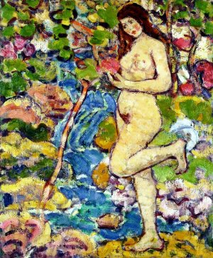 Waterfall by Maurice Brazil Prendergast Oil Painting