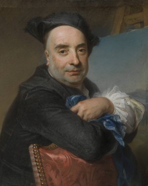 Claude Dupouch by Maurice-Quentin De La Tour Oil Painting