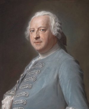 Jean Charles Garnier d'Isle by Maurice-Quentin De La Tour Oil Painting