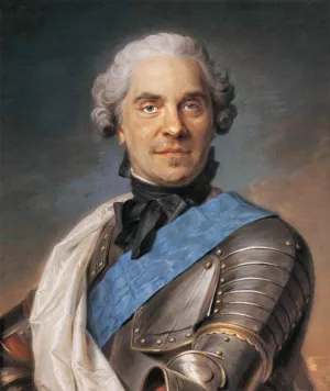 Marechal de Saxe painting by Maurice Quentin De La Tour