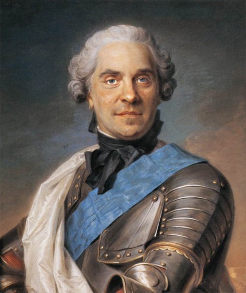 Main Product Photo of Marechal de Saxe Painting by Maurice Quentin De La Tour