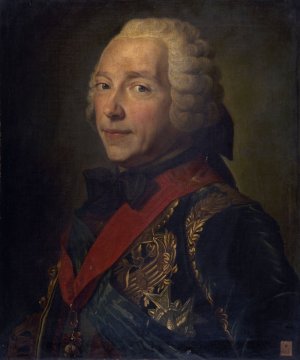 Portrait de Charles-Louis-Auguste Fouquet, duc de Belle-Isle by Maurice-Quentin De La Tour Oil Painting