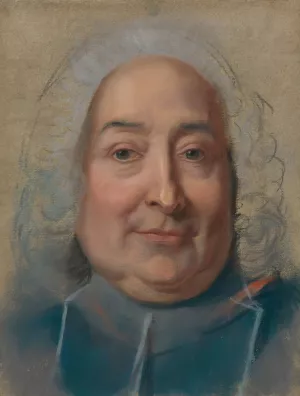 Portrait Of Monseigneur Vintimille Du Luc, Archbishop Of Paris Oil painting by Maurice-Quentin De La Tour