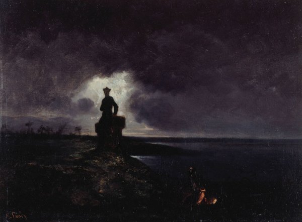 Scene fantastique  by Maurice Sand - Hand-Painted Oil Painting Reproduction