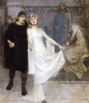 Ophelia and Laertes by Maurice William Greiffenhagen Oil Painting