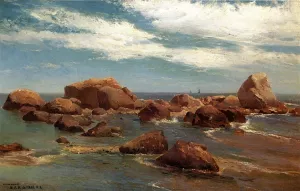 Coastal Scene - Rocky Coast by Mauritz F. H. De Haas - Oil Painting Reproduction