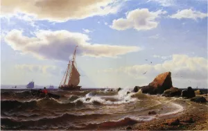 Off Orient Point, Long Island by Mauritz F. H. De Haas - Oil Painting Reproduction