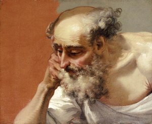Head Study of an Elderly Bearded Man Oil painting by Mauro Gandolfi