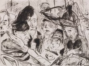 Cafe by Max Beckmann Oil Painting