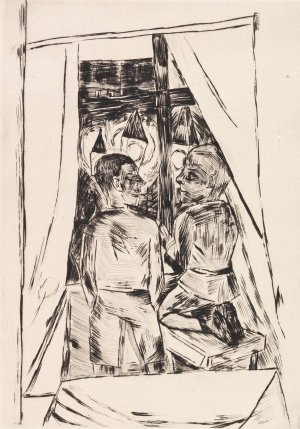 Kinder am Fenster by Max Beckmann Oil Painting