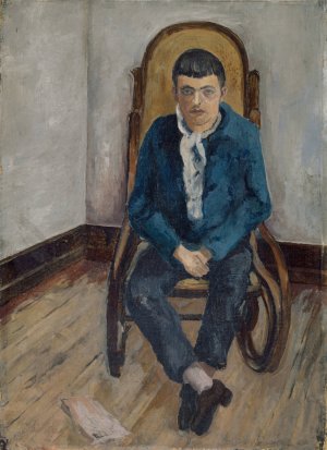 Portrait Of The Painter Walter Kurt Wiemken by Max Birrer Oil Painting