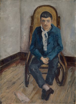 Portrait of the Painter Walter Kurt Wiemken by Max Birrer Oil Painting