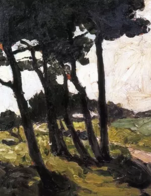 Pine Trees - Equihen, France by Max Bohm - Oil Painting Reproduction