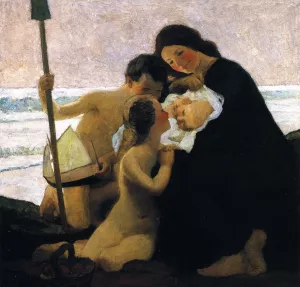 Sea Babies by Max Bohm - Oil Painting Reproduction