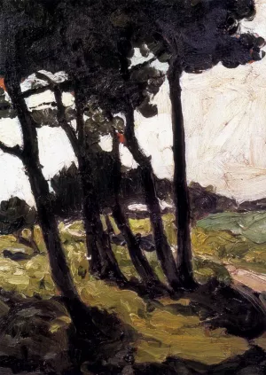 Untitled Pine Trees -- Equihen, France by Max Bohm - Oil Painting Reproduction