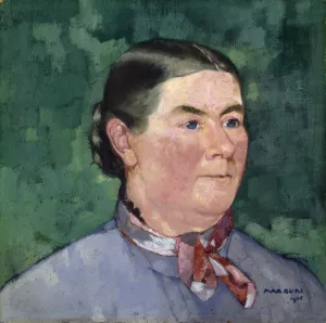 Portrait of a Peasant Woman by Max Buri Oil Painting