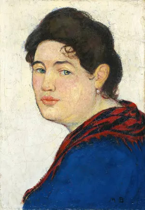 Portrait Of A Young Peasant Woman by Max Buri Oil Painting