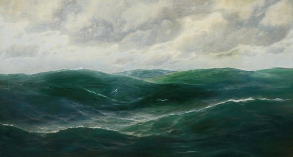 Choppy Seas by Max Jensen - Hand-Painted Oil Painting Reproduction