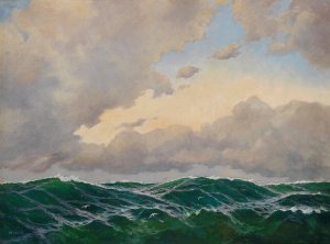 Marine by Max Jensen Oil Painting